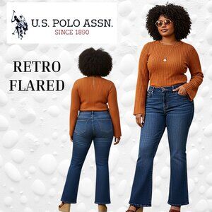 US POLO ASSN Retro Flared Jeans – Size 14 NWOT